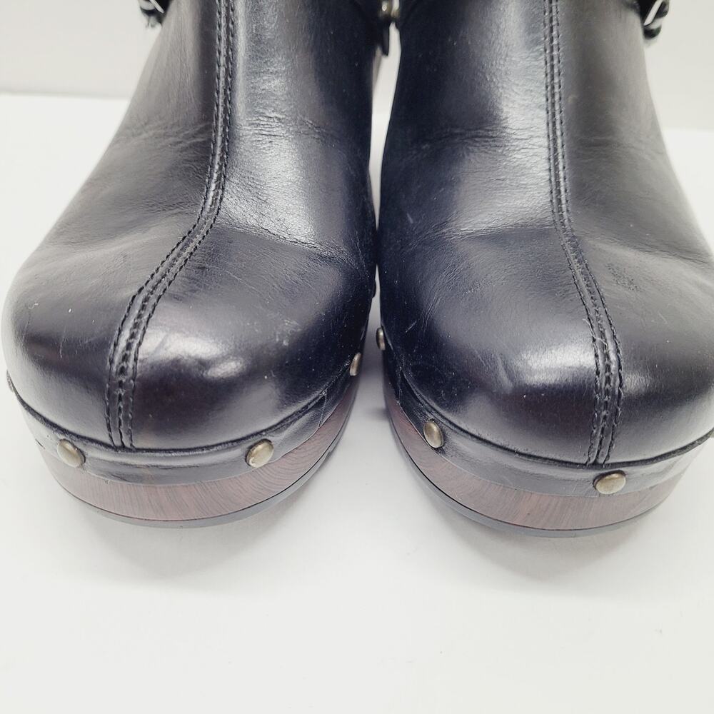 Clarks Artisan Womens Clogs Black Leather Buckle & Studs US Size 10 M - Picture 2 of 11